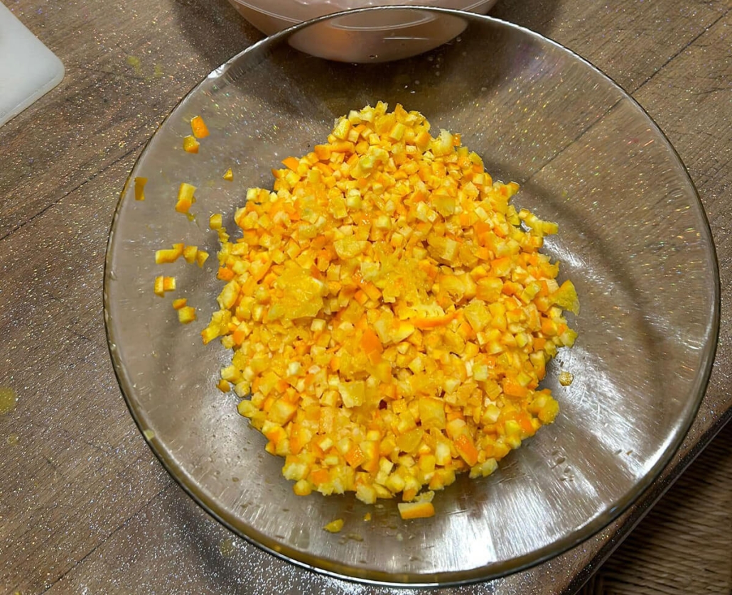 bucce d'arance per la preparazione della marmellata