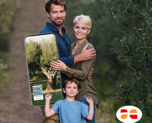 Famiglia nell'uliveto Siciliae